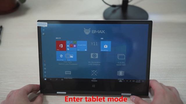 Switching Between Tablet Mode and Desktop Mode on BMAX MaxBook Y11 смотреть онлайн