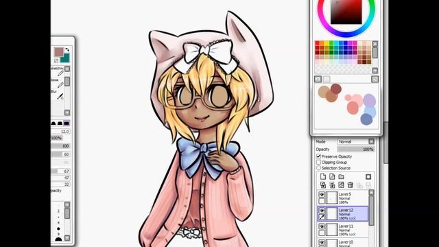 Chibi Commission Speedpaint - Paint Tool Sai смотреть онлайн