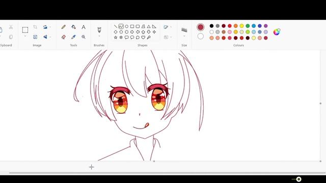 Draw anime chibi using Mouse on MS Paint смотреть онлайн