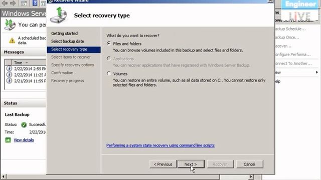 Restore Data from Backup in Windows Server 2008 смотреть онлайн