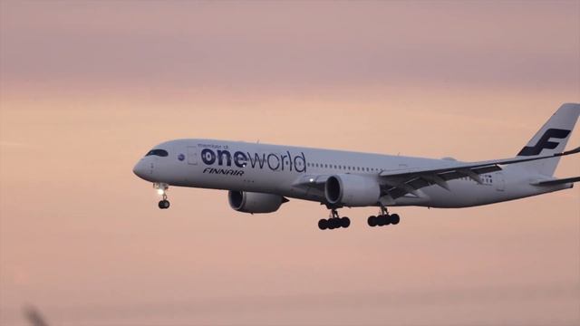 Airbus A350 941 Landing + Sunset