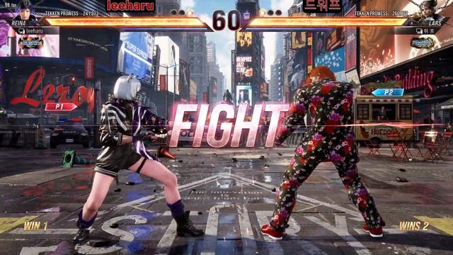 Tekken 8 - leeharu (#1 REINA) Vs 드워프 (#1 LARS) - Player Matches смотреть онлайн