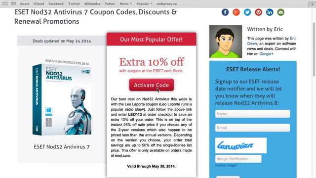 ESET Nod32 Antivirus 7 - How to apply a coupon from SoftwareVoucher.com смотреть онлайн