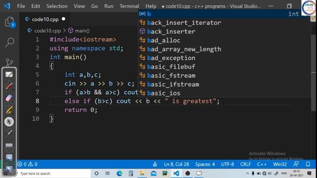 CODE-10. GREATEST OF 3 no's (with and without using ternary operators)| C++ | BEGINNERS | IN HINDI смотреть онлайн