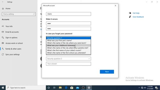 Creating User Account in Windows 10 смотреть онлайн