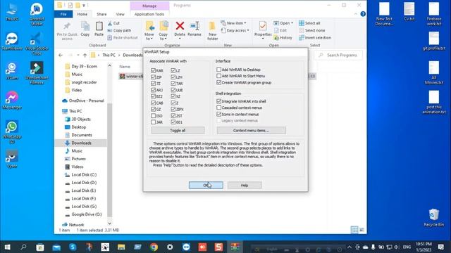 How to Create a Zip or Rar in Windows 10/11. WinRar software.