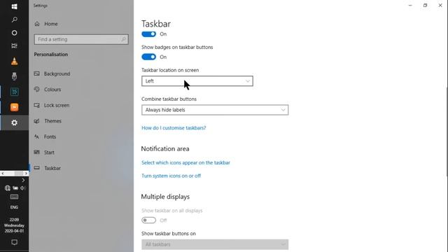Task bar Location Changing on screen | Window 10 смотреть онлайн