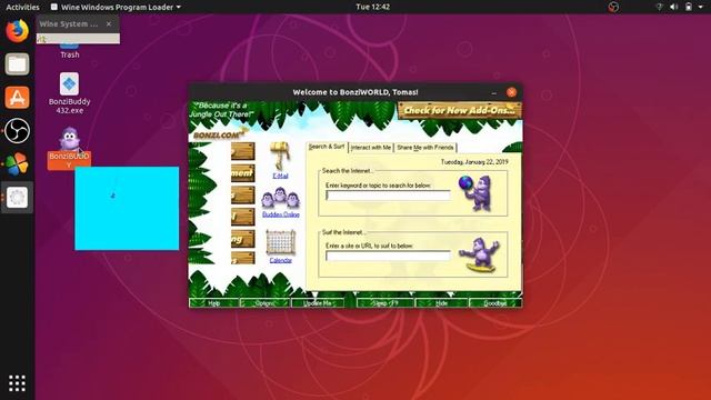 BonziBUDDY on Ubuntu 18.10 смотреть онлайн