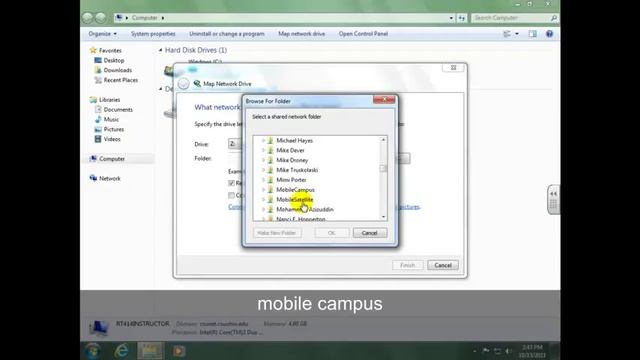 How to map a drive in Windows 7 смотреть онлайн
