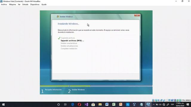 Windows Vista en VirtualBox смотреть онлайн