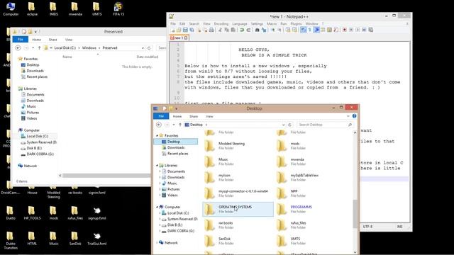 Installing Windows Without Loosing Downloaded Files смотреть онлайн