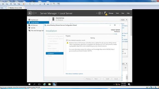 Installing Active Directory and DC windows server 2016 смотреть онлайн