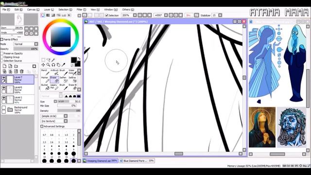 Whats the use in feeling Blue? - Paint Tool Sai [Speedpaint] смотреть онлайн
