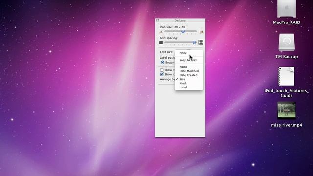 Finder and Desktop view options in Mac OS X Snow Leopard смотреть онлайн