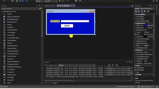 TUTORIAL BASIC MEMBUAT APP WINDOWS FORM DENGAN VISUAL STUDIO - BASIS DATA смотреть онлайн