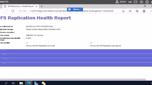 how to generate DFS diagnostic report in wndows server смотреть онлайн
