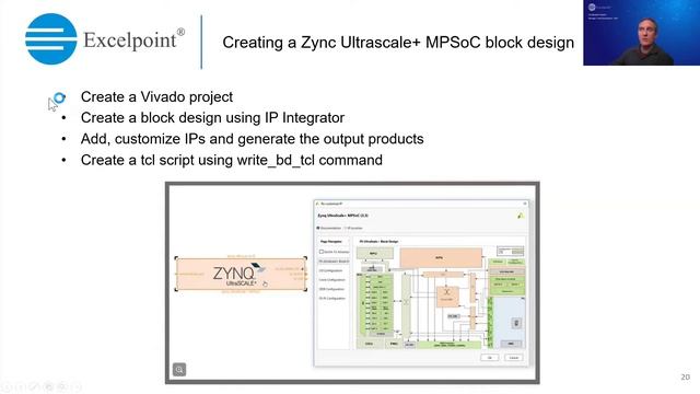 Designing with IP Integrator, Build a system, and export the hardware to Vitis. смотреть онлайн