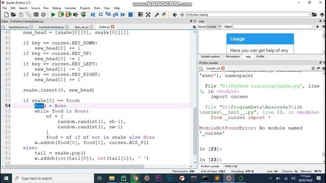 Snake game using python in just two minutes смотреть онлайн