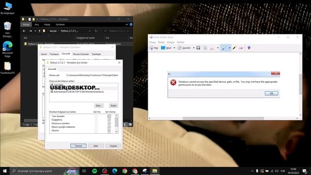 WİNDOWS CANNOT ACCESS SPECIFIED DEVICE PATH OR FILE KESİN ÇÖZÜM | GARİBANA ANLATIR GİBİ #3 смотреть онлайн