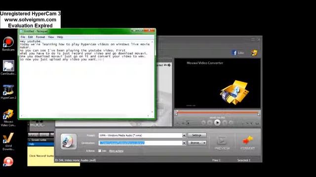 How to upload hyper cam videos on Windows Live Movie Maker [YA] смотреть онлайн