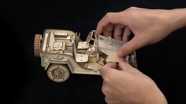 NOIR™ ROKR Movable Army Jeep Model 3D Puzzle Kit смотреть онлайн