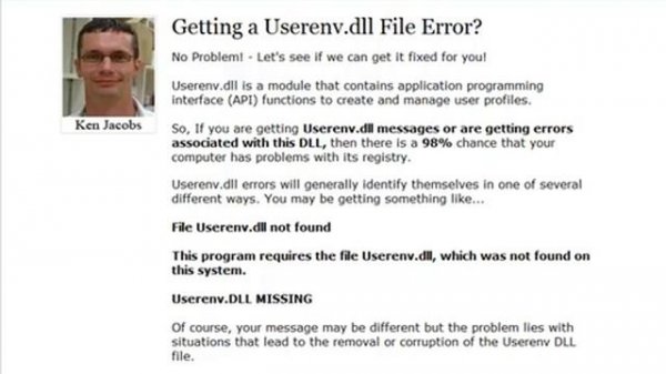 Userenv.dll Error Fix - Userenvdll.com