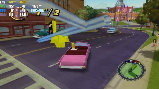 PCSX2 v1.7.3182 | Simpsons Hit And Run 1440p QHD | PS2 Emulator Gameplay смотреть онлайн