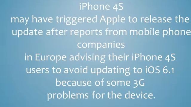 Apple released version 6.1.1 of iOS for iPhone 4s and how to instal смотреть онлайн
