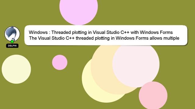Windows : Threaded plotting in Visual Studio C++ with Windows Forms смотреть онлайн