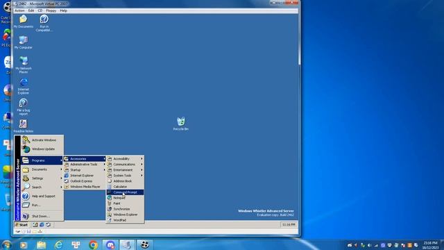 Windows Whistler Advanced Server beta 2 build 2462 + how to shutdown/shutdown timer use run program смотреть онлайн