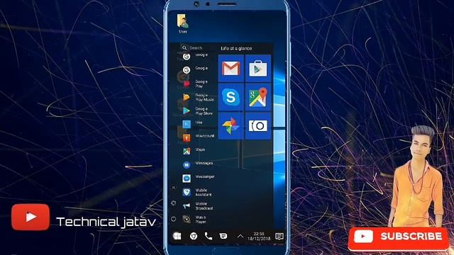 All Android phone convert to Windows 7 ,10 //Technical jatav смотреть онлайн