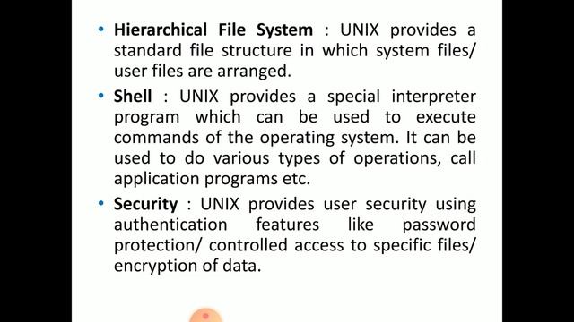 CS 303 UNIT-1.2 Features of UNIX Operating System By Baldev Ram Mali смотреть онлайн