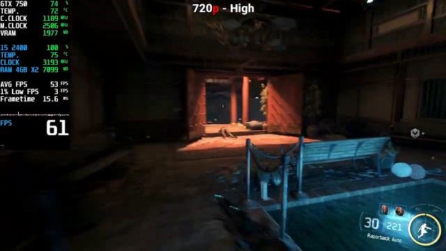 Call Of Duty Black Ops 3 | GTX 750 2GB OC + i5 2400 | 900p, 720p, Low / Medium / High смотреть онлайн