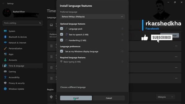How to change - Windows 11 Pro Display Language to bahasa Melayu, Arabic or any Languages. смотреть онлайн