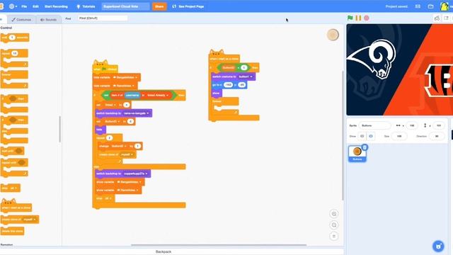 Cloud Vote Game (Rams Vs Bengals)︱Scratch Tutorial смотреть онлайн
