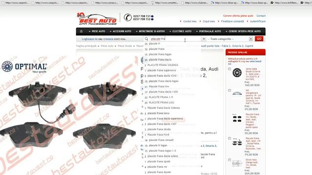 Placute Frana Seat Toledo 3 2004-2009 , Placute frana fata Toledo смотреть онлайн