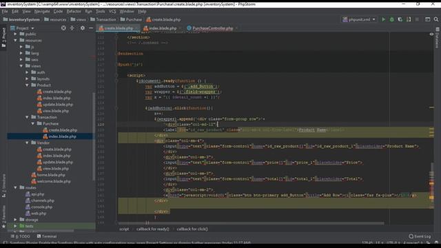 Laravel 6 tutorial 12 Design Purchase Order Create Form смотреть онлайн