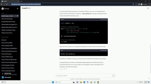 install pandas python windows cmd смотреть онлайн