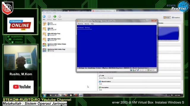 Praktikum Instalasi Windows Server 2003 di VM Virtual Box Kuliah Online Stekom Semarang Kelas Pagi смотреть онлайн