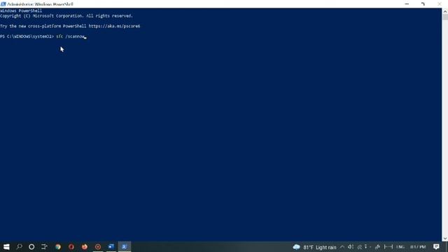 How to Scan PC/ Laptop for Viruses with Windows 10_ Windows PowerShell(Admin) смотреть онлайн