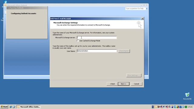 Tutorial Configuring Microsoft Outlook 2007 To Access An Exchange Server Windows XP смотреть онлайн