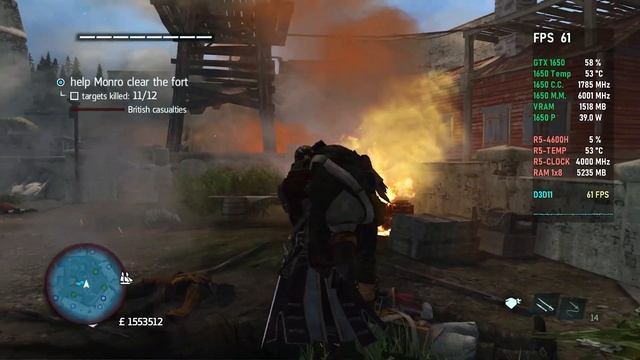 Part2 - Assassin's Creed Rogue Gameplay on 4600H 1650 Lenovo Legion 5 (MSI Afterburner Stats) смотреть онлайн