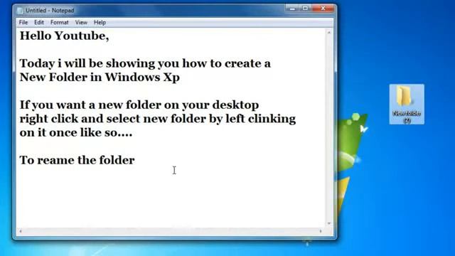 How to make a New Folder in Windows Xp, Vista, and 7 смотреть онлайн