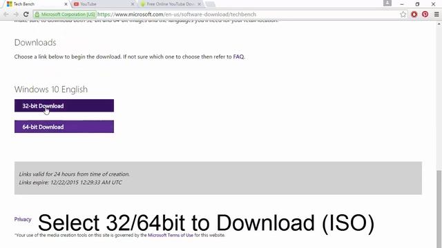 How to Download #FREE Windows 10 Directly from Microsoft 32 64bit ISO mp4 смотреть онлайн