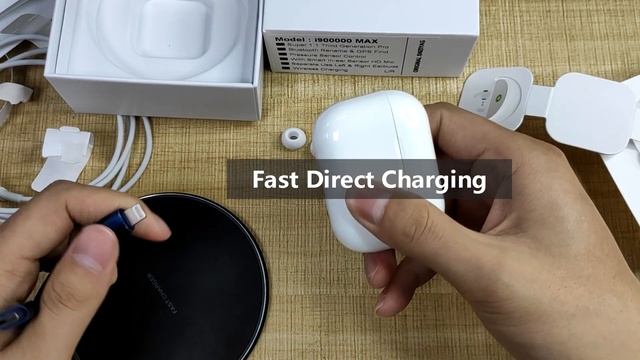 New i900000MAX tws pk AirPods Pro H1 Chip VS Airpods PRO copy i200000 i90000 tws i90000 max pro смотреть онлайн