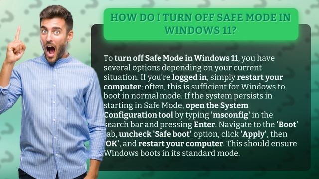 How do I turn off Safe Mode in Windows 11? смотреть онлайн