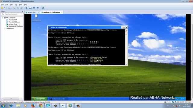 Test 1:serveur DHCP sur Ubuntu 14.04 et client Windows смотреть онлайн