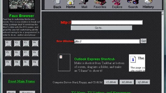Faux Browser (WebTV look webpage simulator) смотреть онлайн