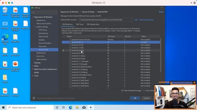 Instalação e configuração do Android Studio - Windows смотреть онлайн