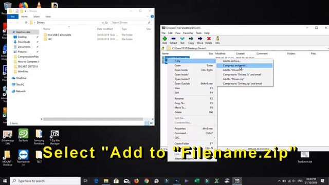 How to zip a file and folder with 7 Zip file Manger Windows 10 смотреть онлайн